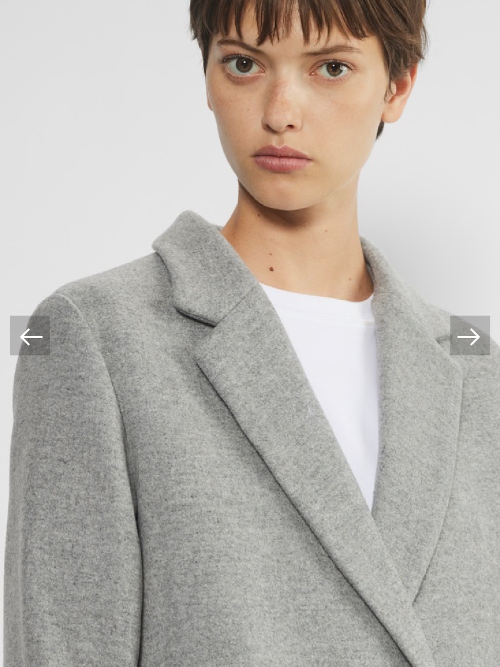 Aritzia Babaton The Stedman Coat Size S Virgin Wool in Light Heather Grey - Picture 3 of 10